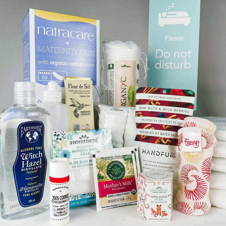 Gladness! Postpartum Care Essentials Kit for New Moms | 66 Items | Ships  Free!